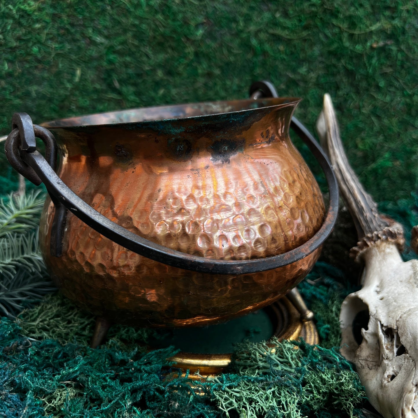 Large Copper Cauldron {imperfect} CC9