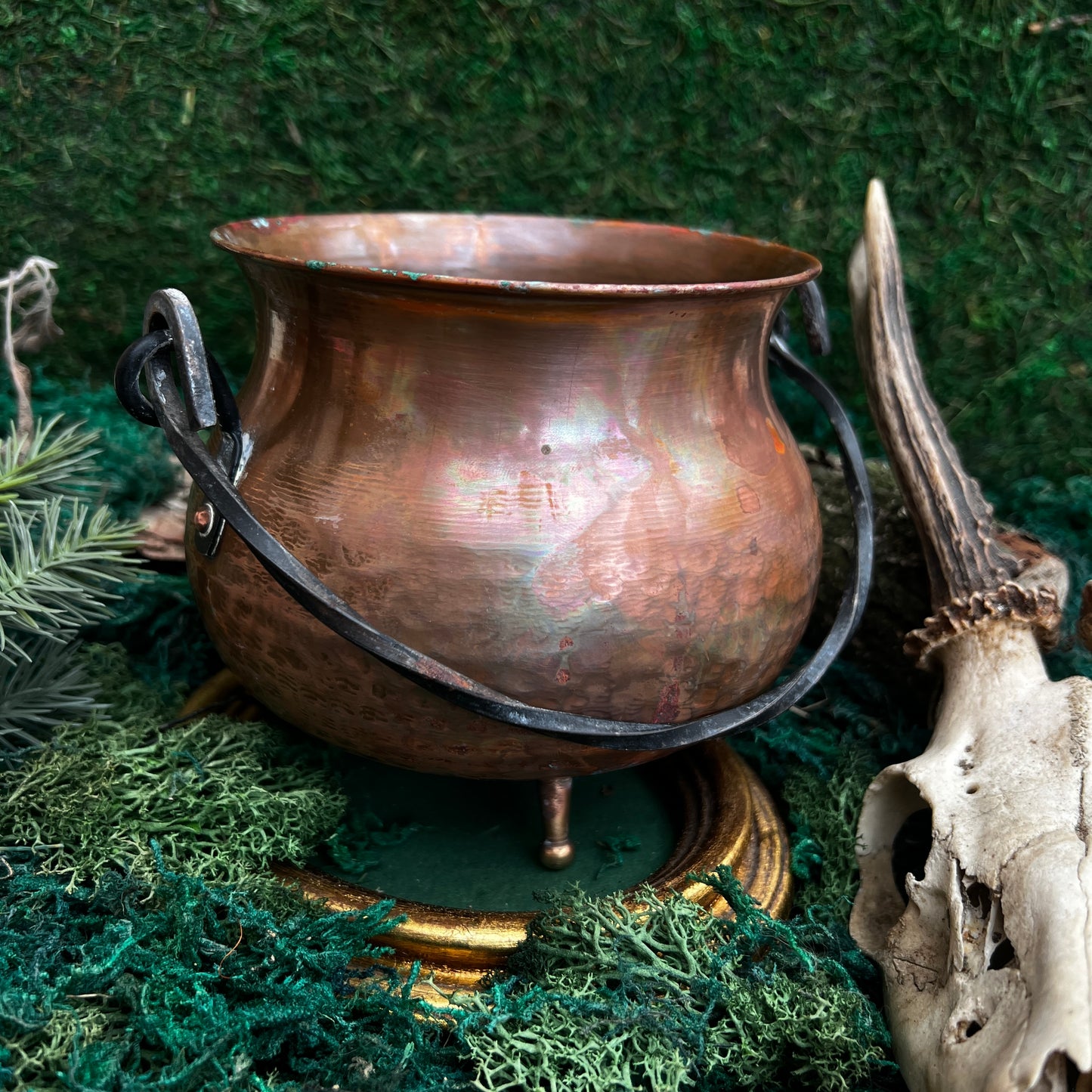 Large Copper Cauldron {imperfect} CC10