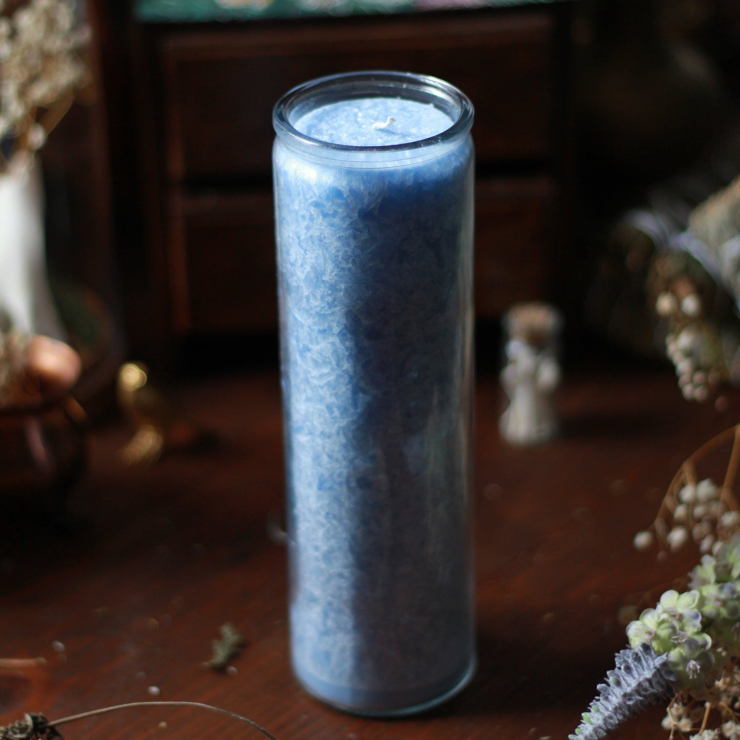 Blue 7 Day Spell Candle