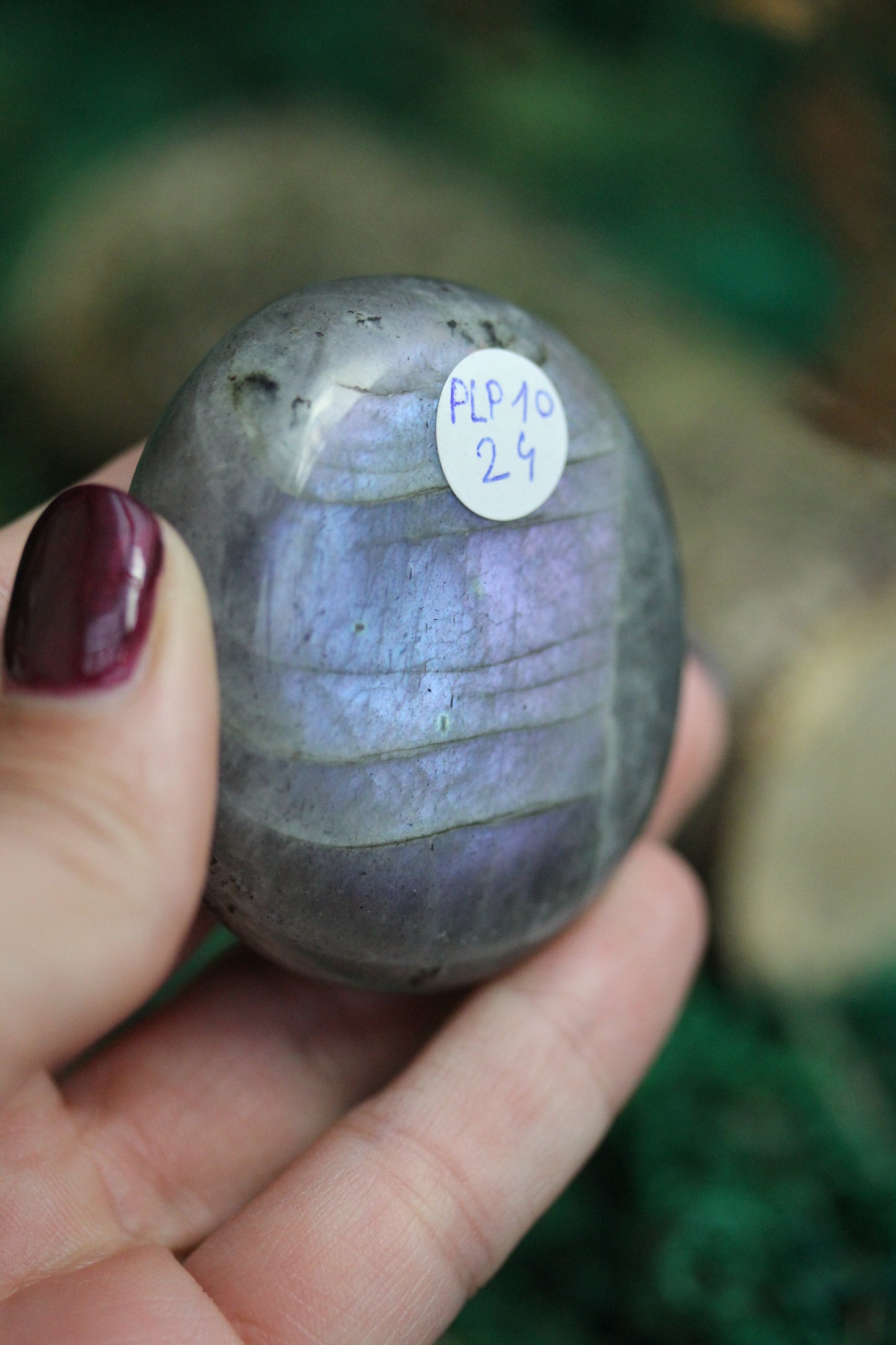 Purple Labradorite Palmstone PLP10