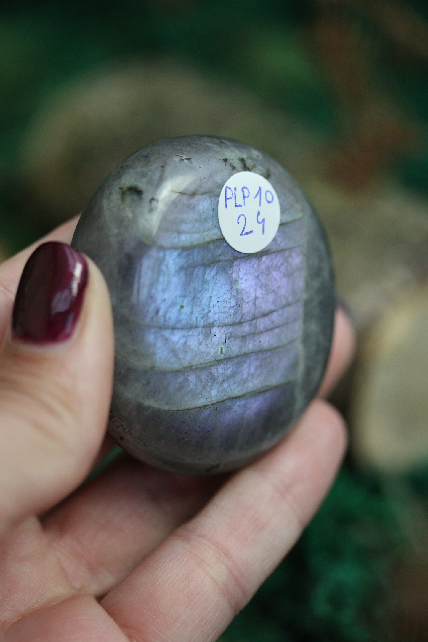 Purple Labradorite Palmstone PLP10