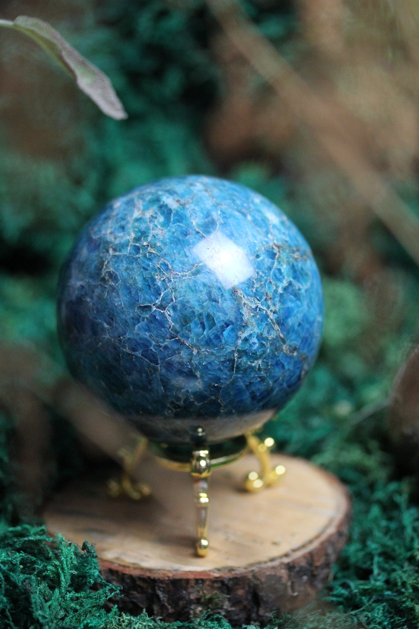 Blue Apatite Sphere BAS1