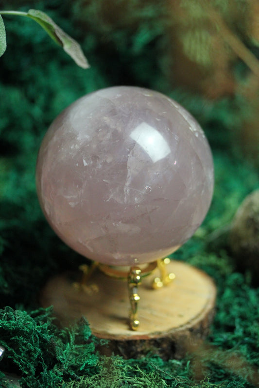 Rose Quartz Sphere with Asterism RQS7