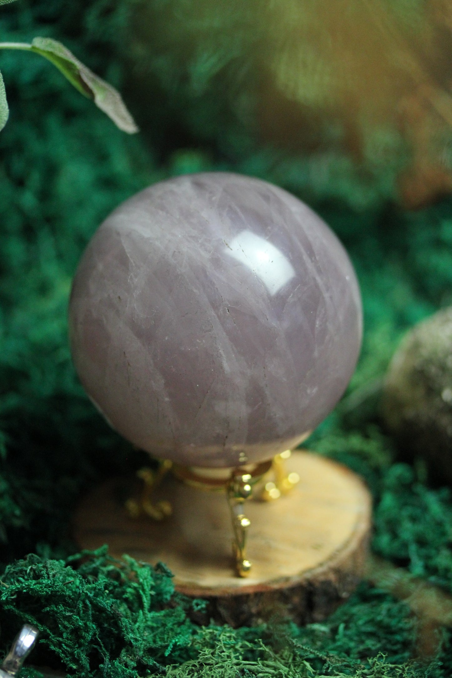 Rose Quartz Sphere with Asterism RQS6