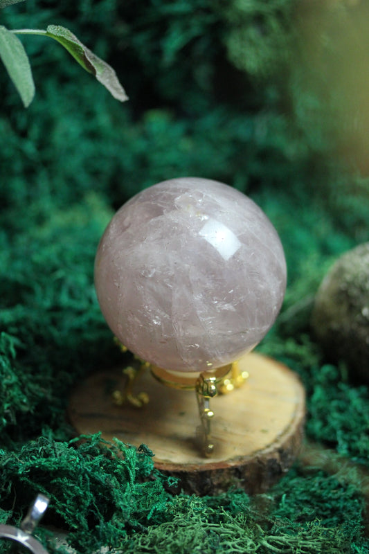Rose Quartz Sphere with Asterism RQS2
