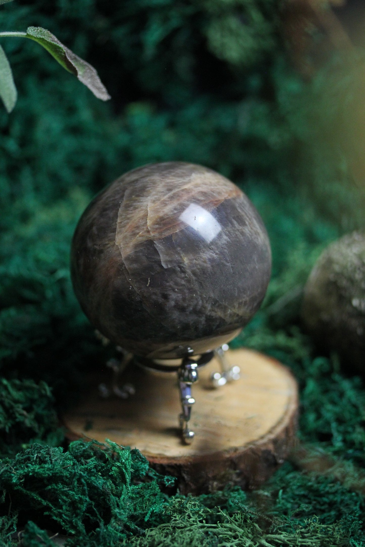 Black Moonstone Sphere BMS4