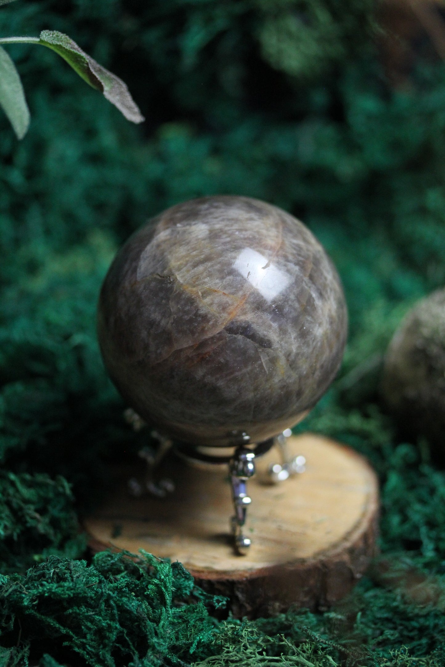 Black Moonstone Sphere BMS4